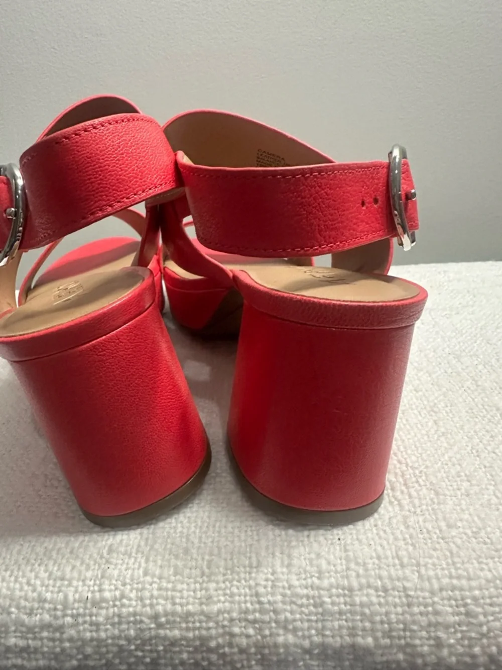 AEROSOLES Camera Pink Platform Block Heel Sandals